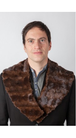 Brown mink fur collar – mink fur remnants
